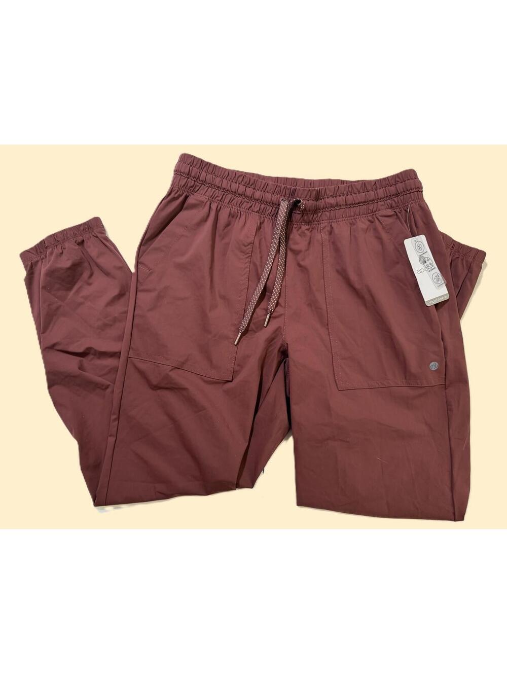 Apana Yoga Lifestyle 4 Way Stretch Pants Burgundy Women Size M NEW!! NWT!!